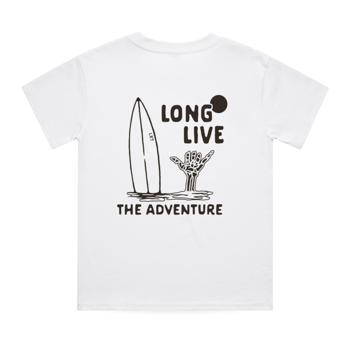 LONG LIVE THE ADVENTURE TEE - WHITE