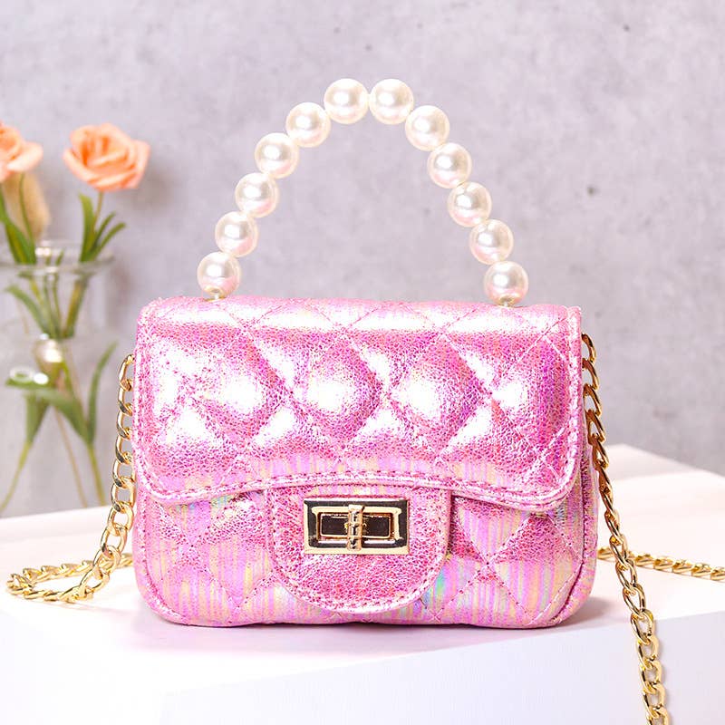 Bag|| Little Trendy Princess  Pink Pearls
