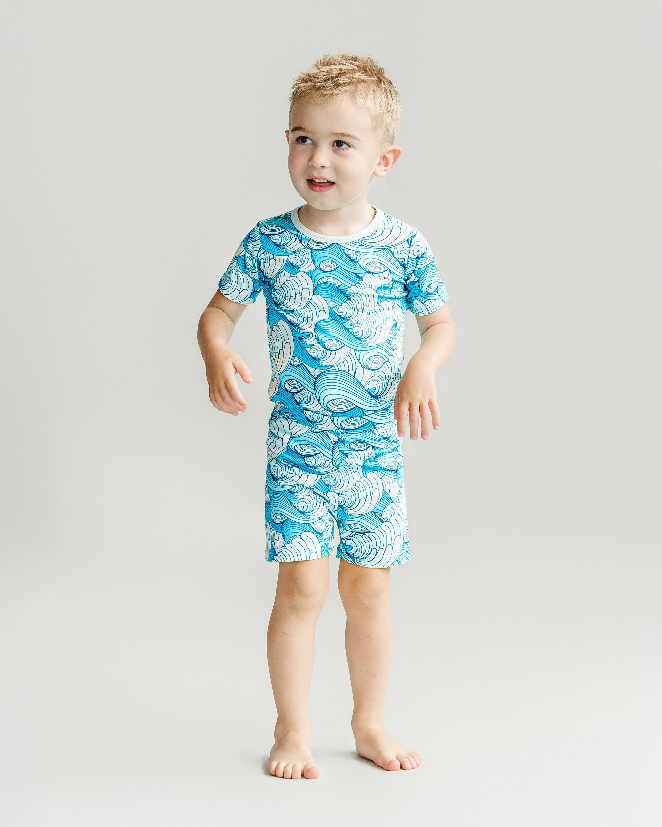 Pijama||Bamboo Shorts Set Lucky Panda Kids