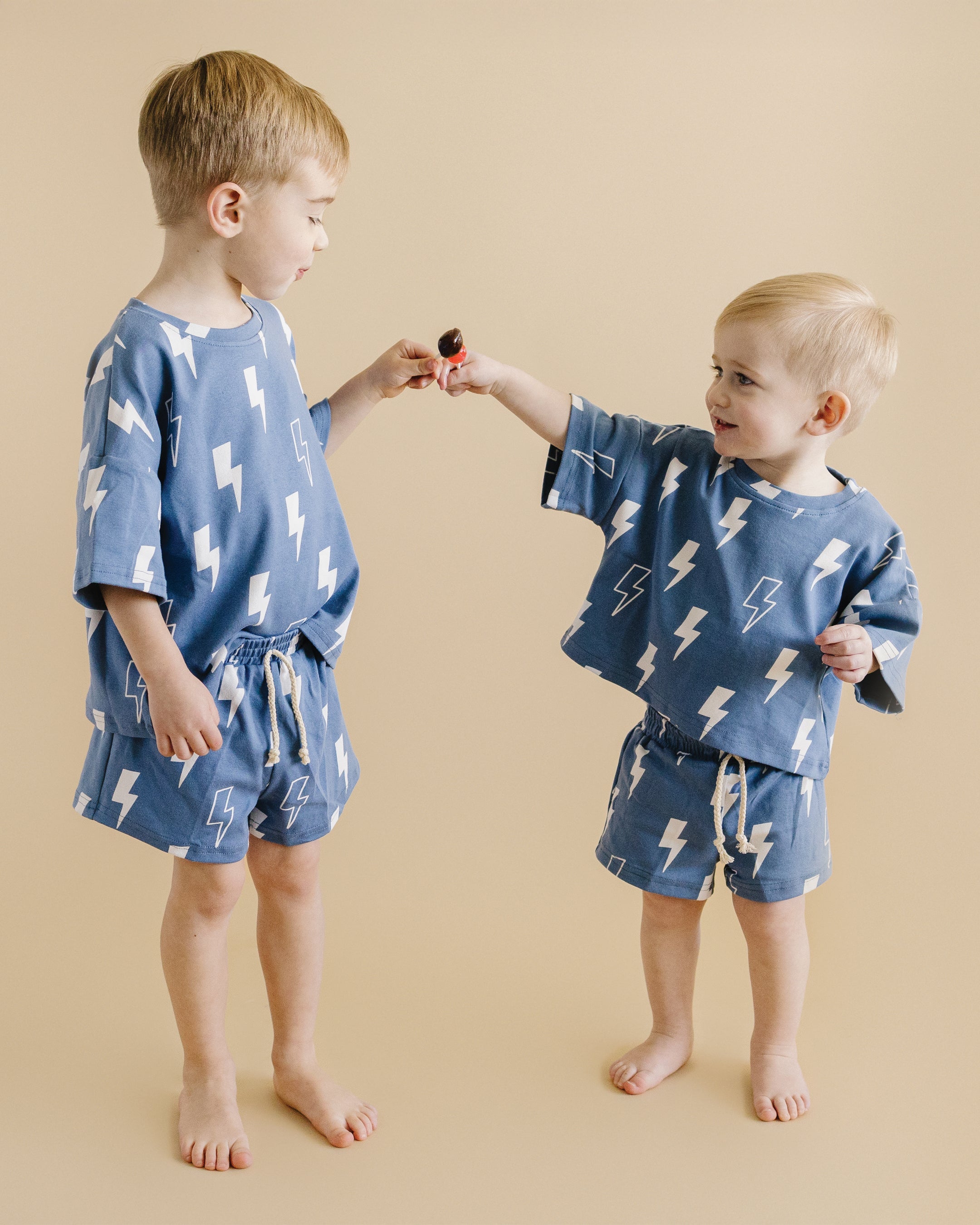 Shorts Set | Blue Bolts LUCKY PANDA KIDS