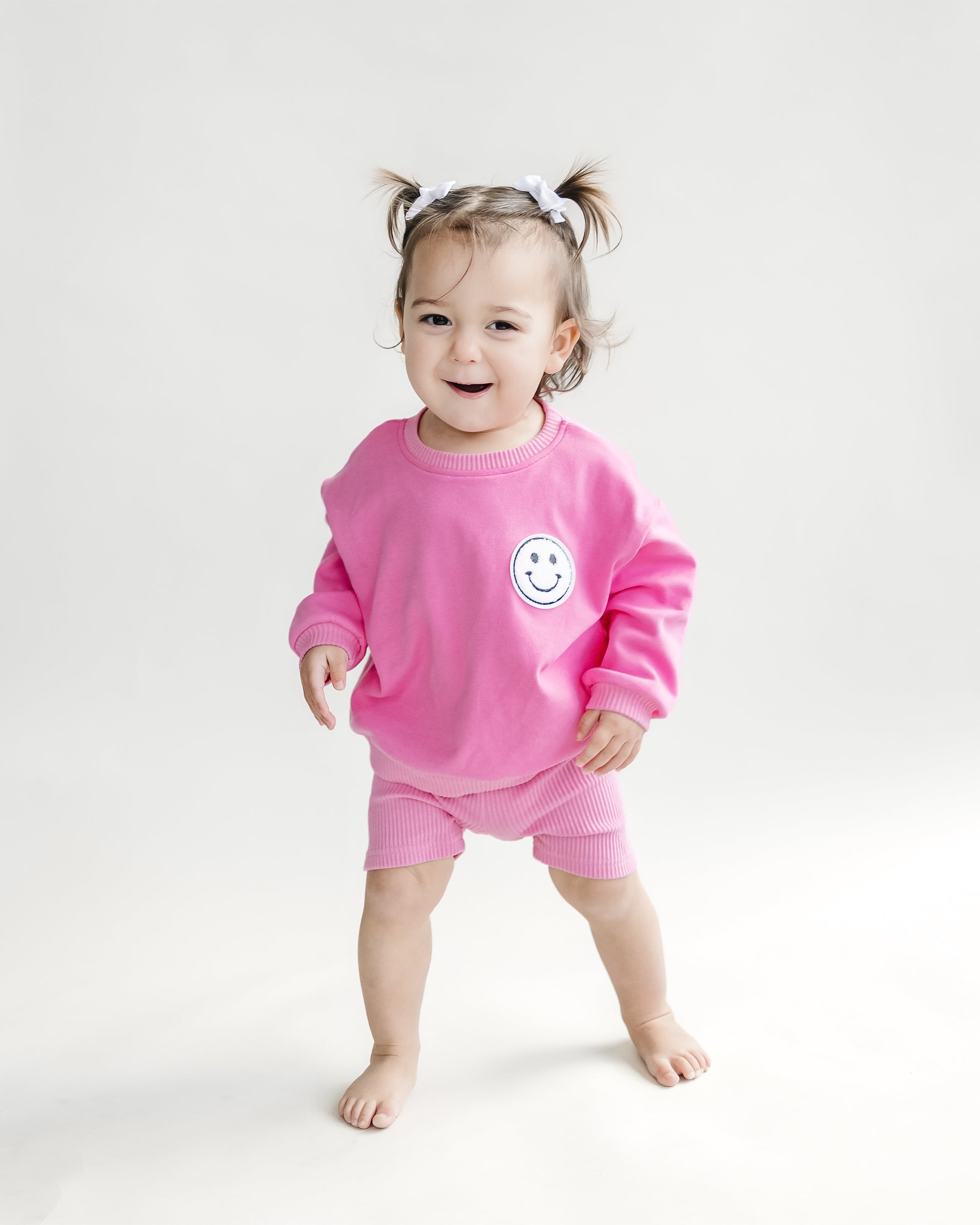 Biker Shorts Set | Pink LUCKY PANDA KIDS