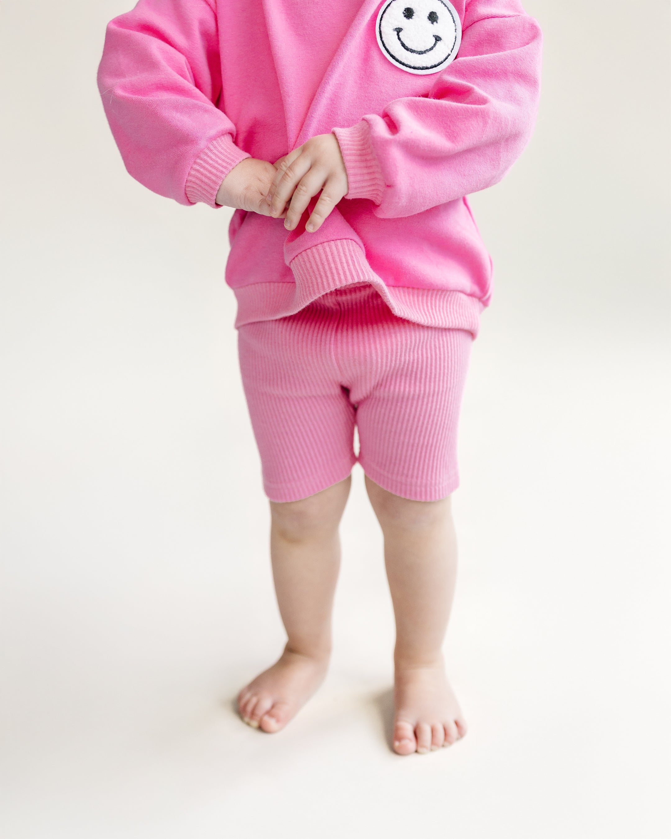 Biker Shorts Set | Pink LUCKY PANDA KIDS