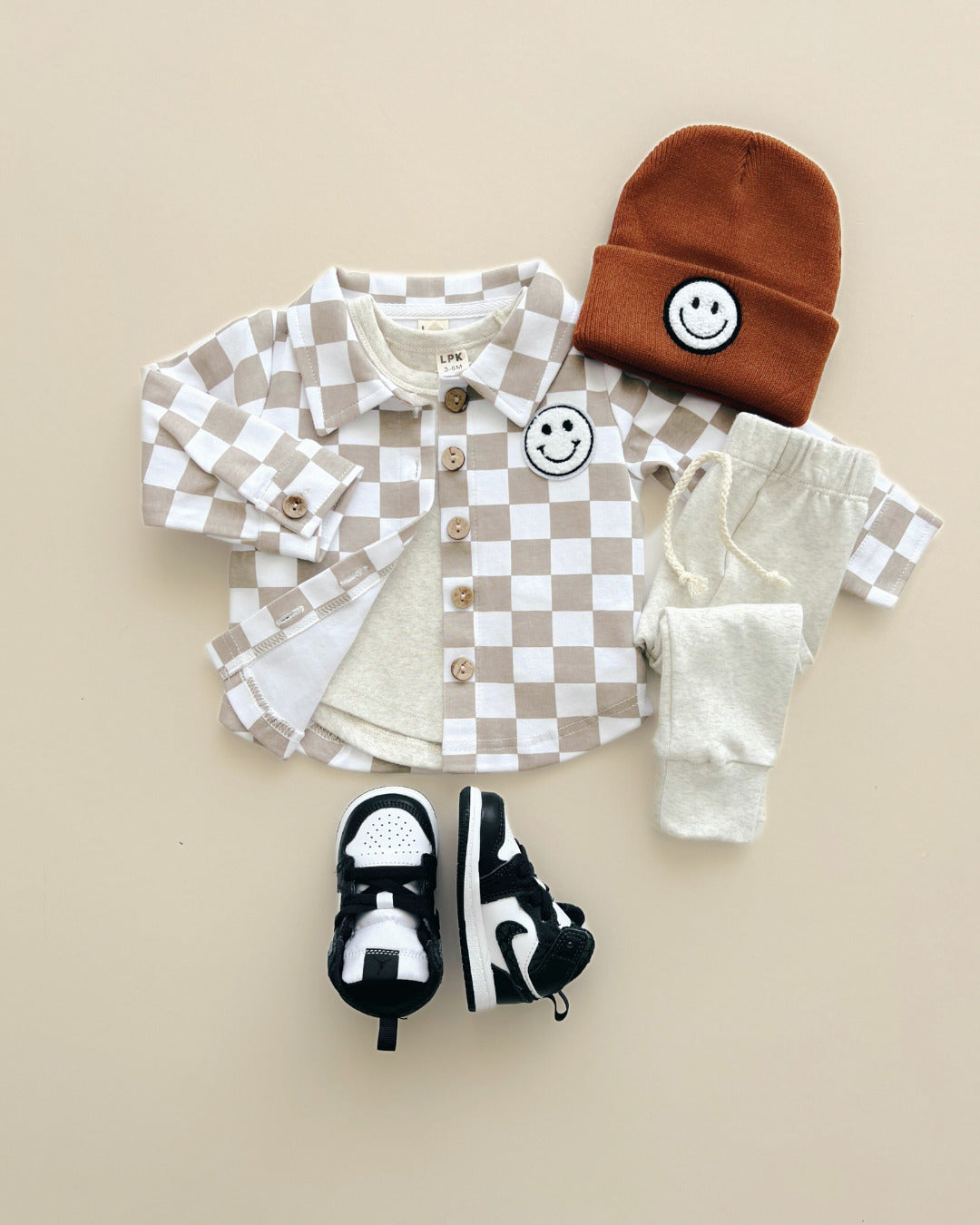 Lounge Set | Oatmeal Lucky Panda Kids