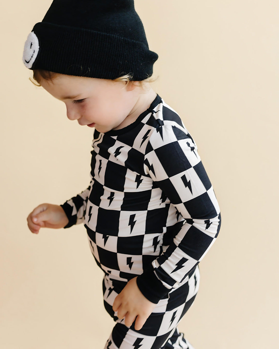 Pajama||Bamboo Two Piece Set Checks & Bolts Lucky Panda
