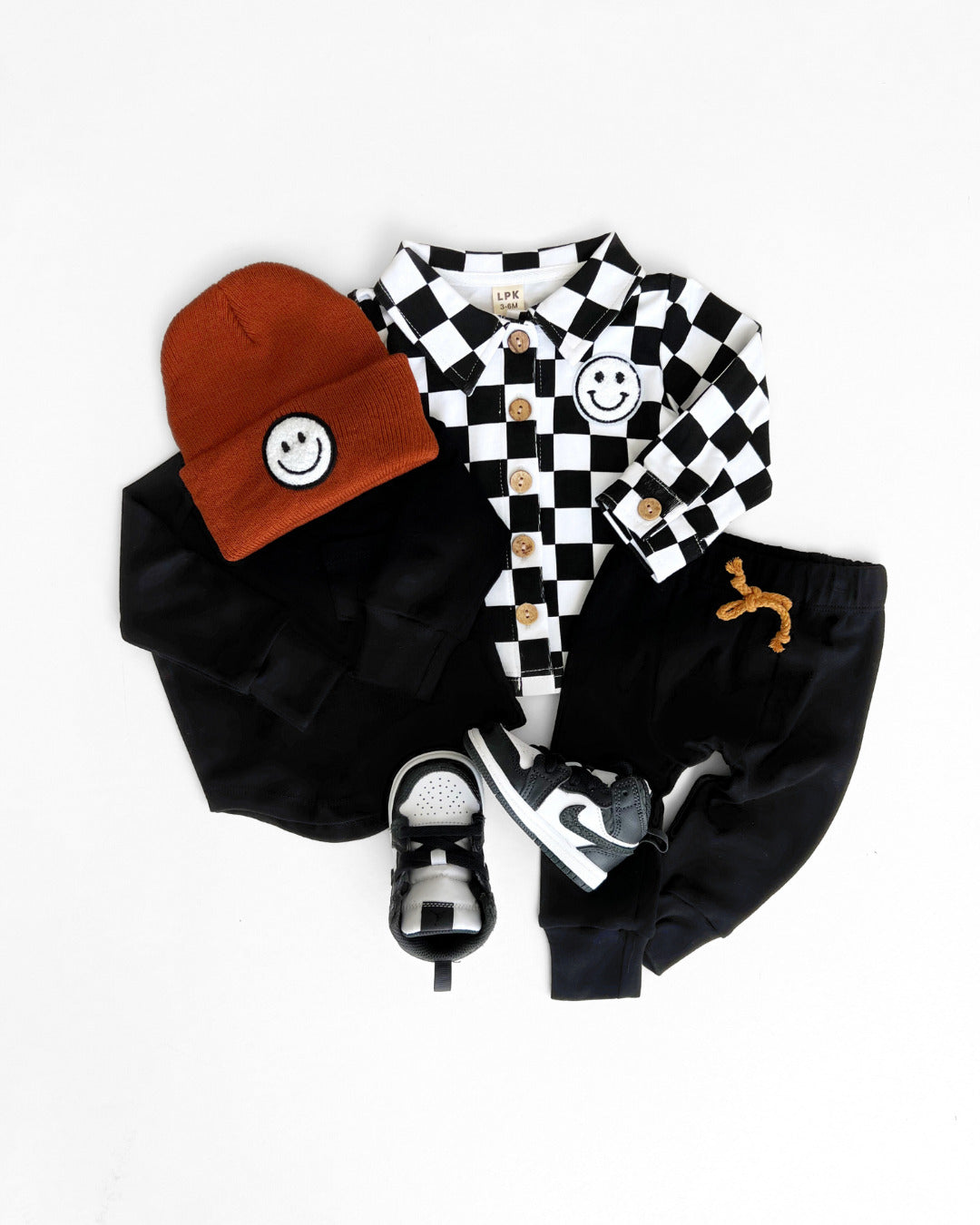 Lounge Set | Black Lucky Panda Kids