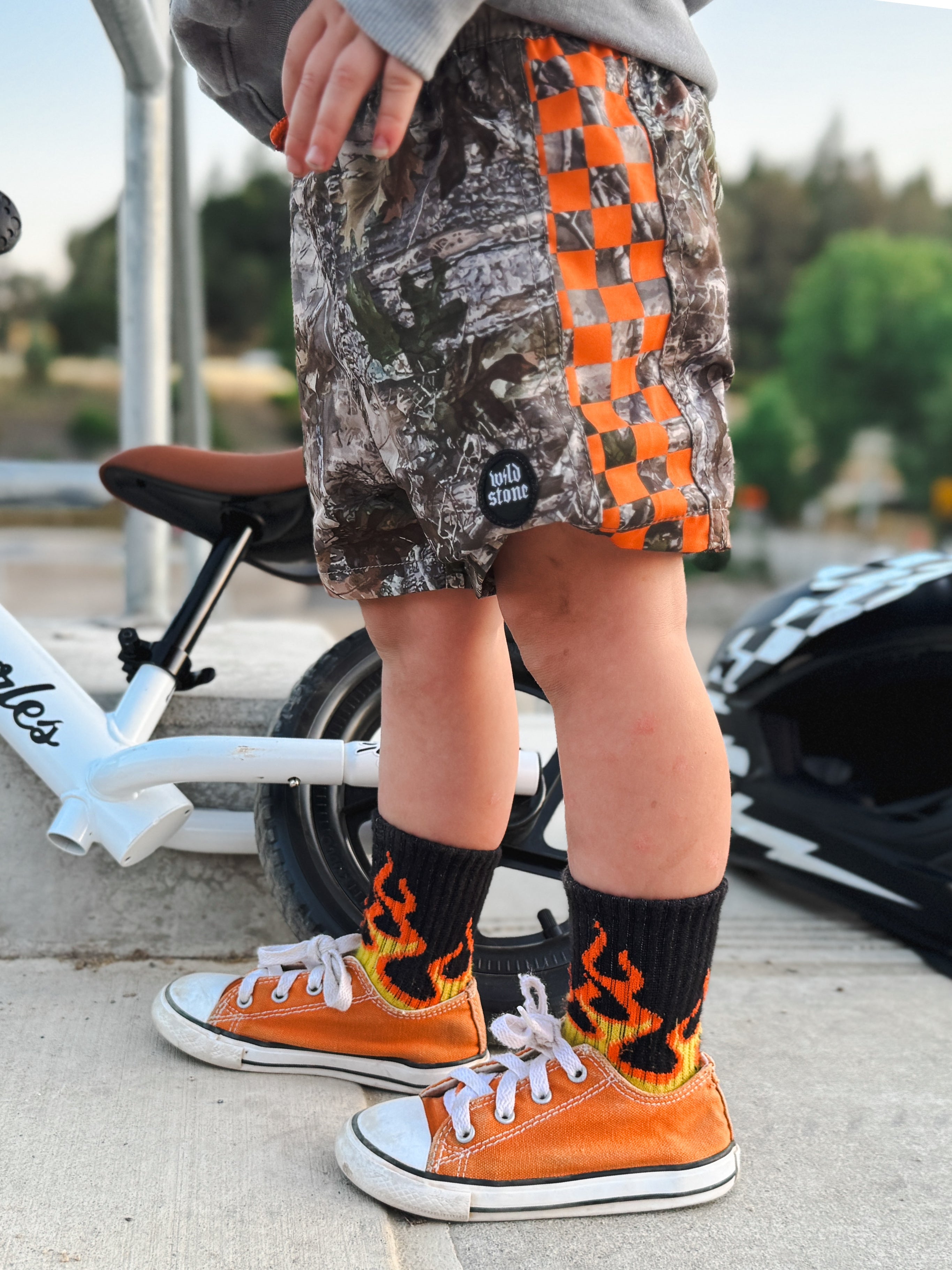 Camo checkered boardshorts