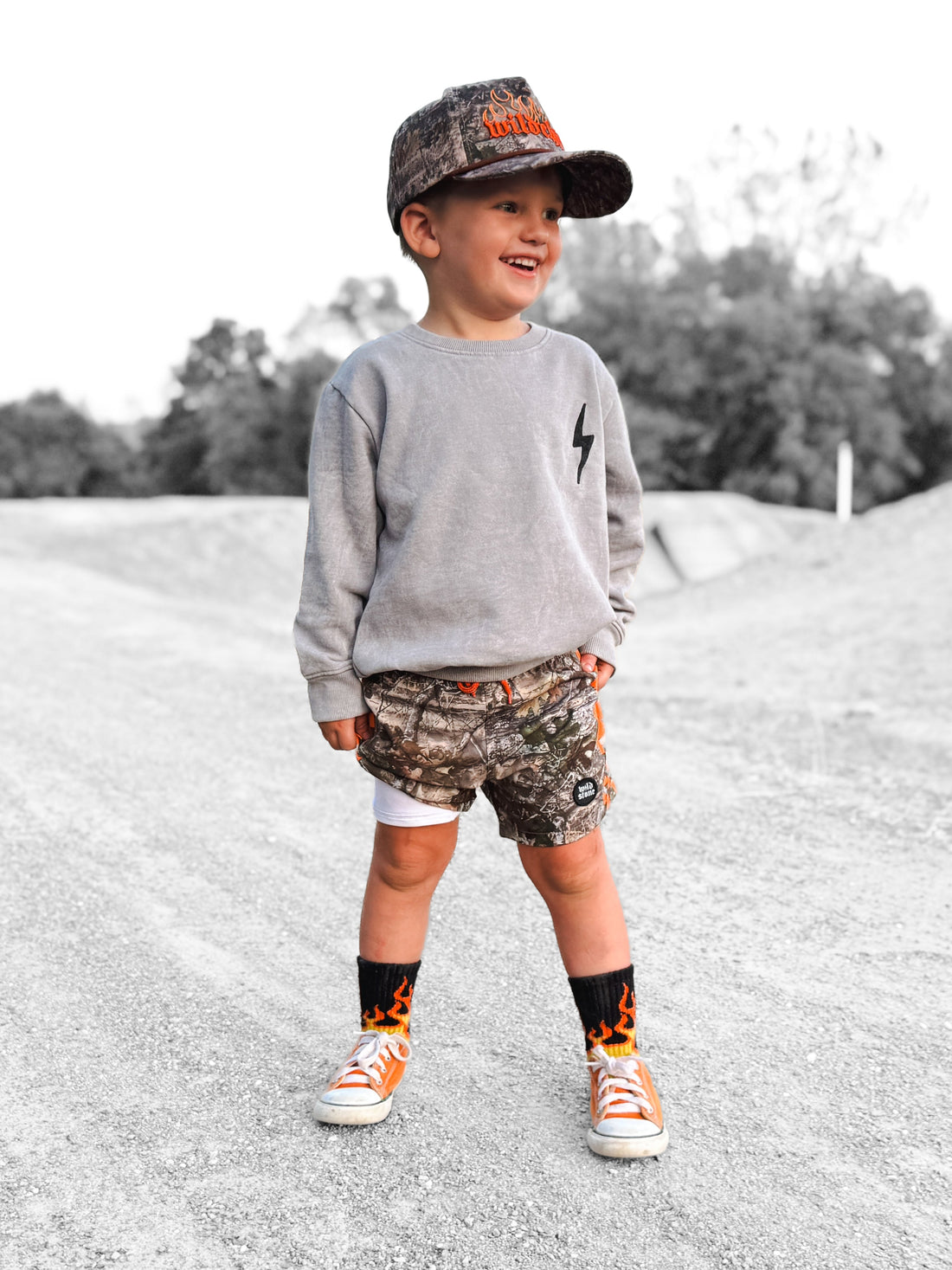 Camo checkered boardshorts