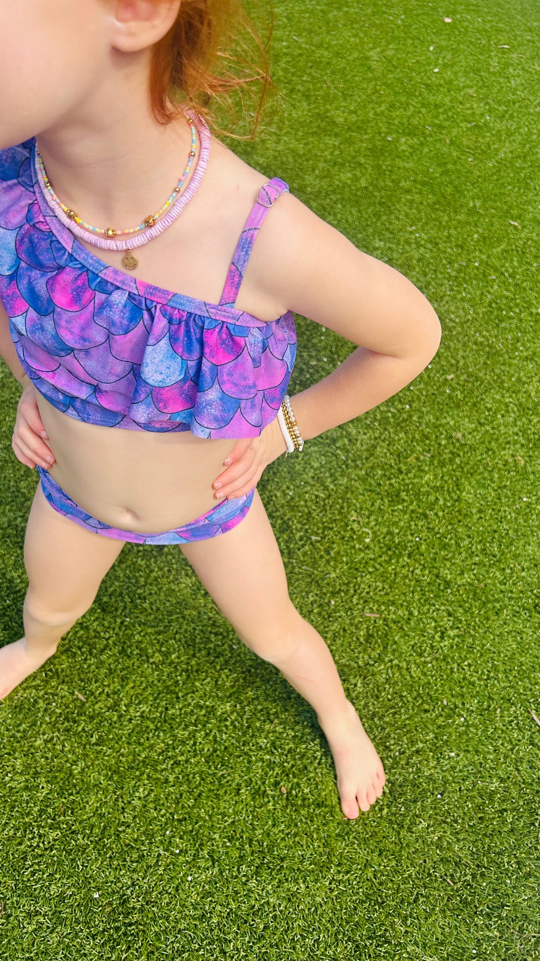 Necklace || Purple Puka Shell Smiley