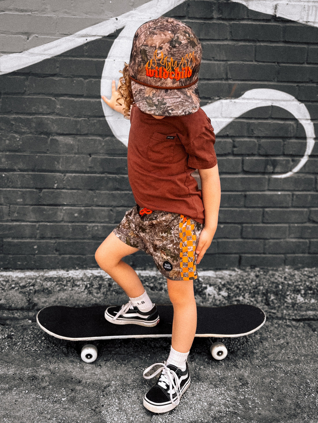 Camo checkered boardshorts