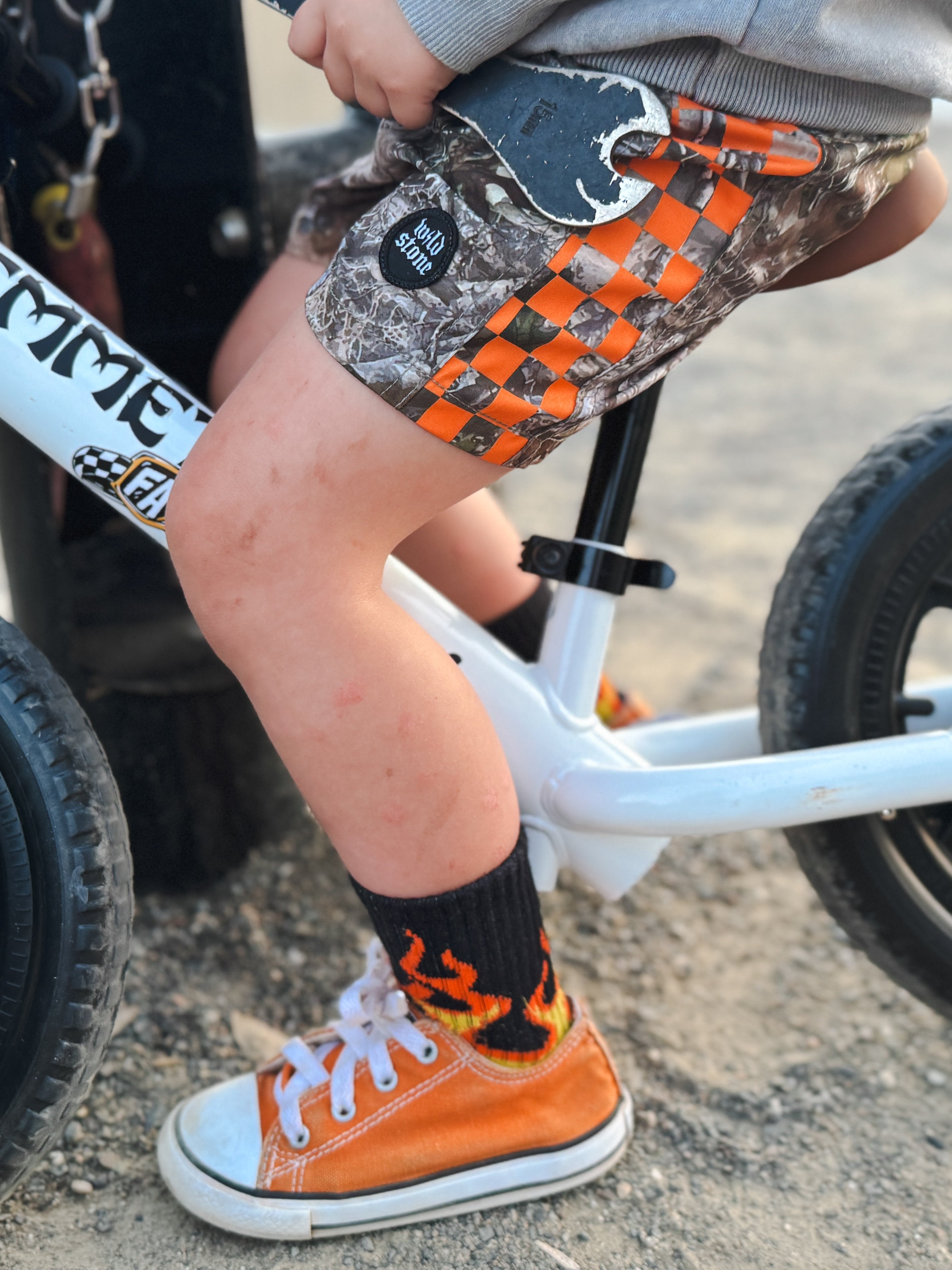 Camo checkered boardshorts