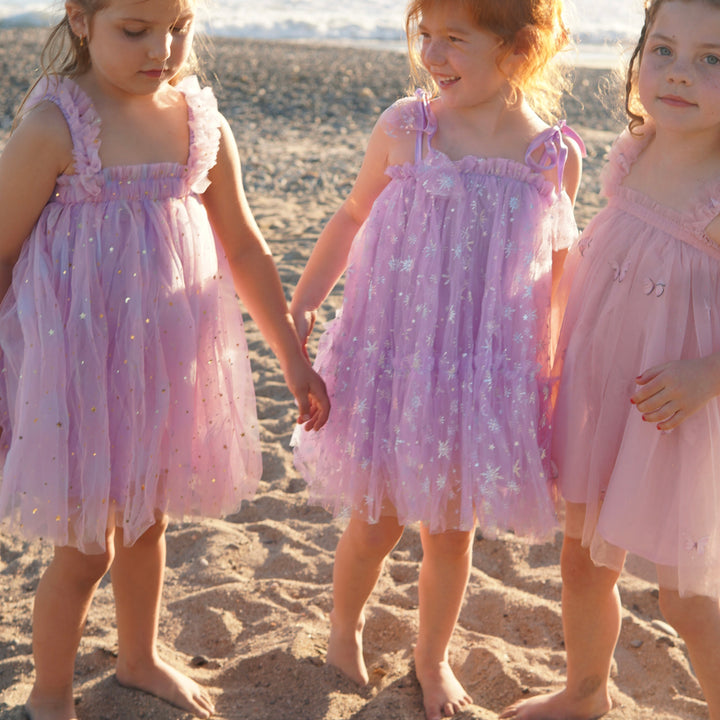 Dress || Pink Butterfly Tulle Dress