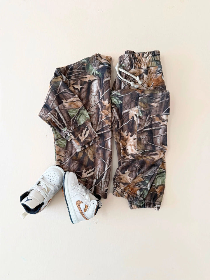 Cargo Jogger Set | Brown Camo