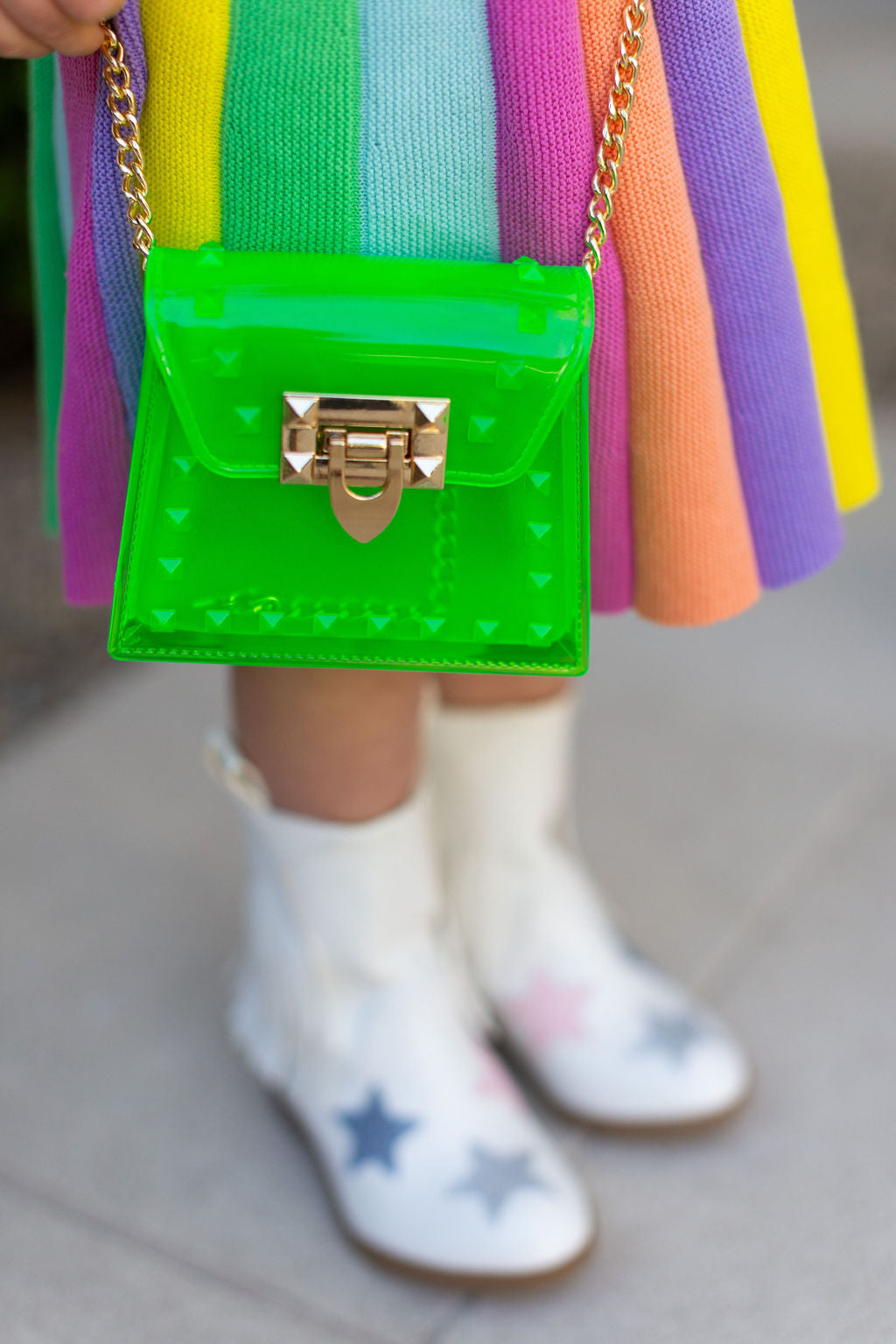 Bag || Rock Stud Neon Green