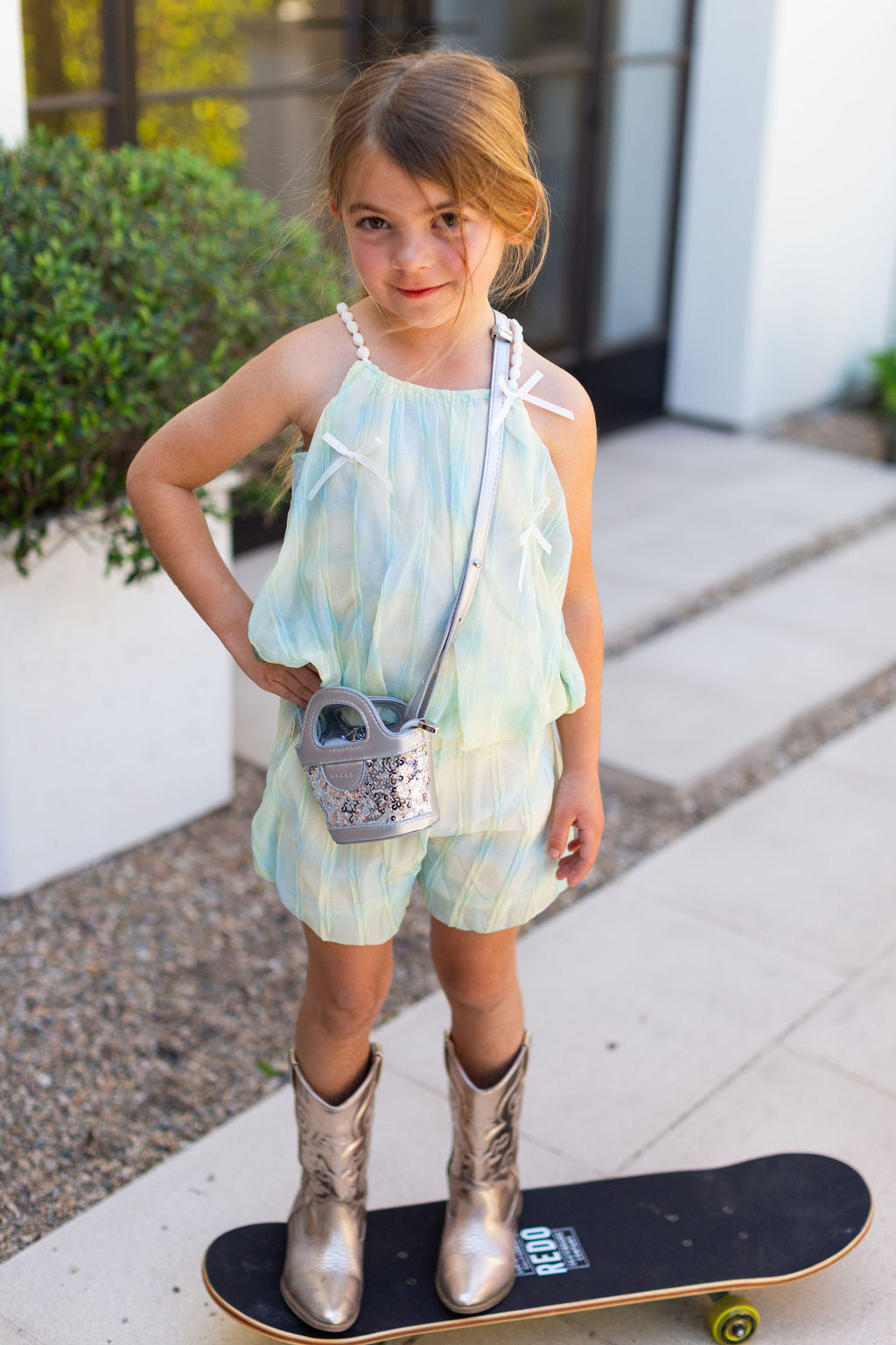 Bag|| Little Trendy Sequins Mini Basket Bag