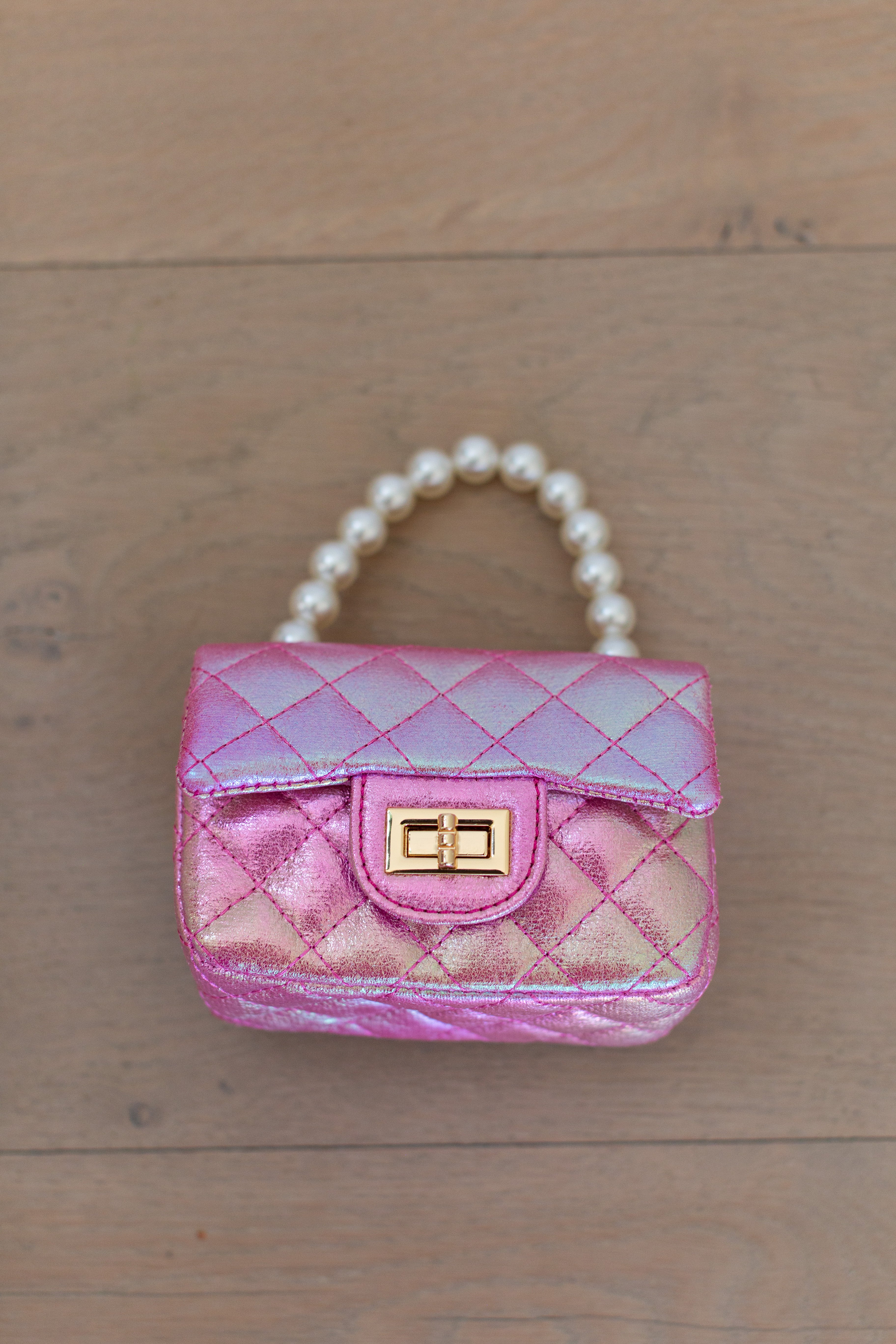 Bag|| Little Trendy Princess  Pink Pearls
