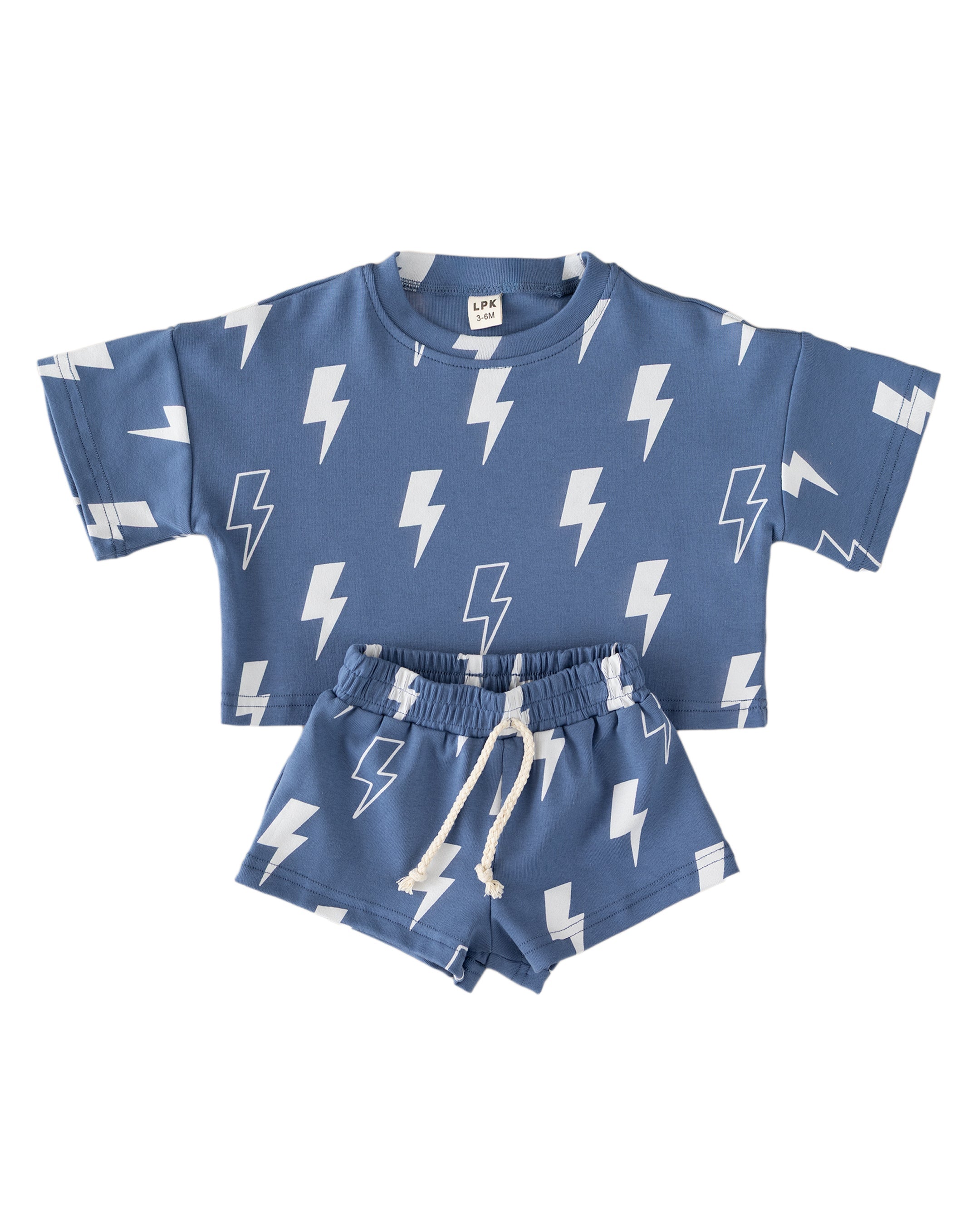 Shorts Set | Blue Bolts LUCKY PANDA KIDS