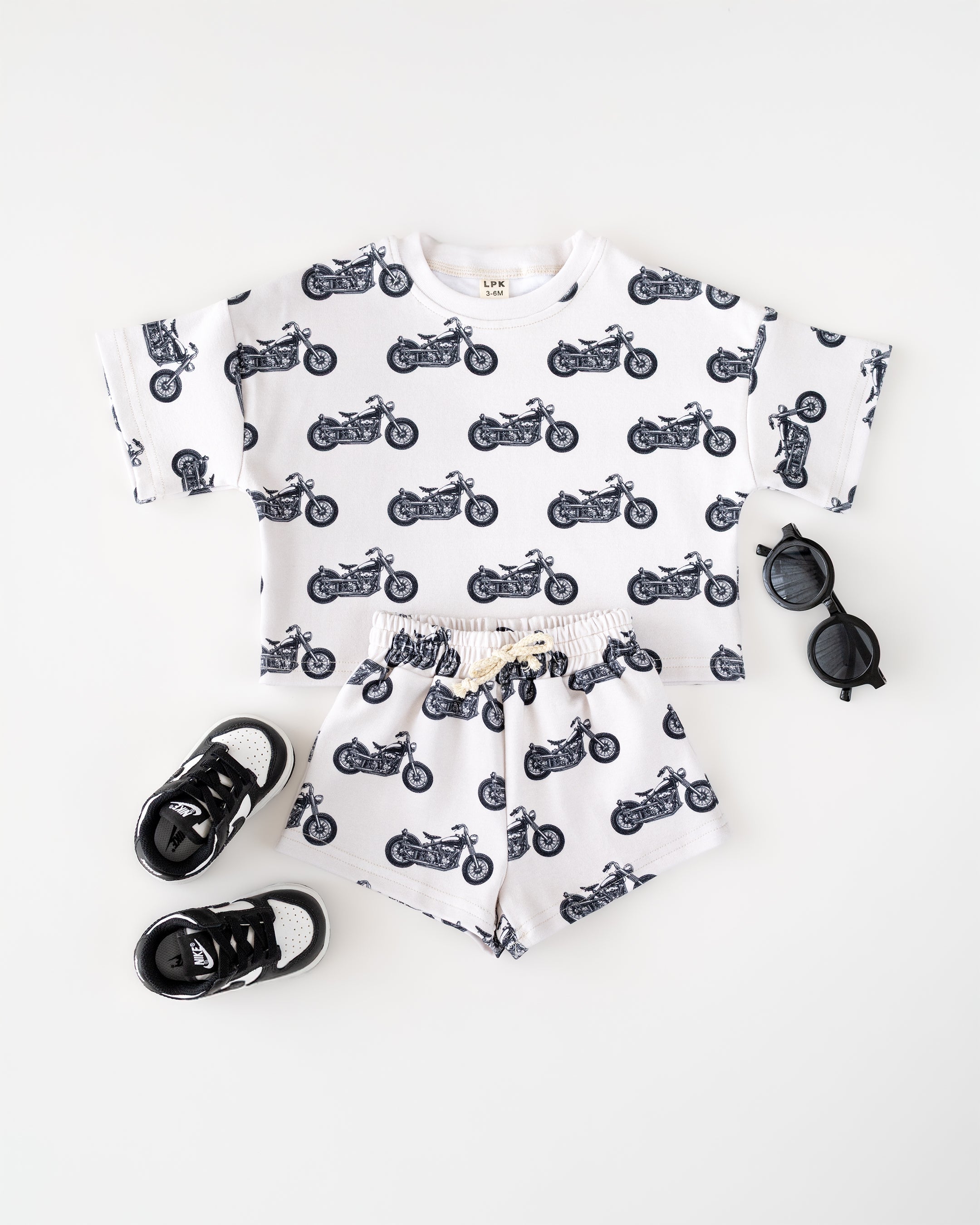 Shorts Set | Born to Ride LUCKY PANDA KIDS