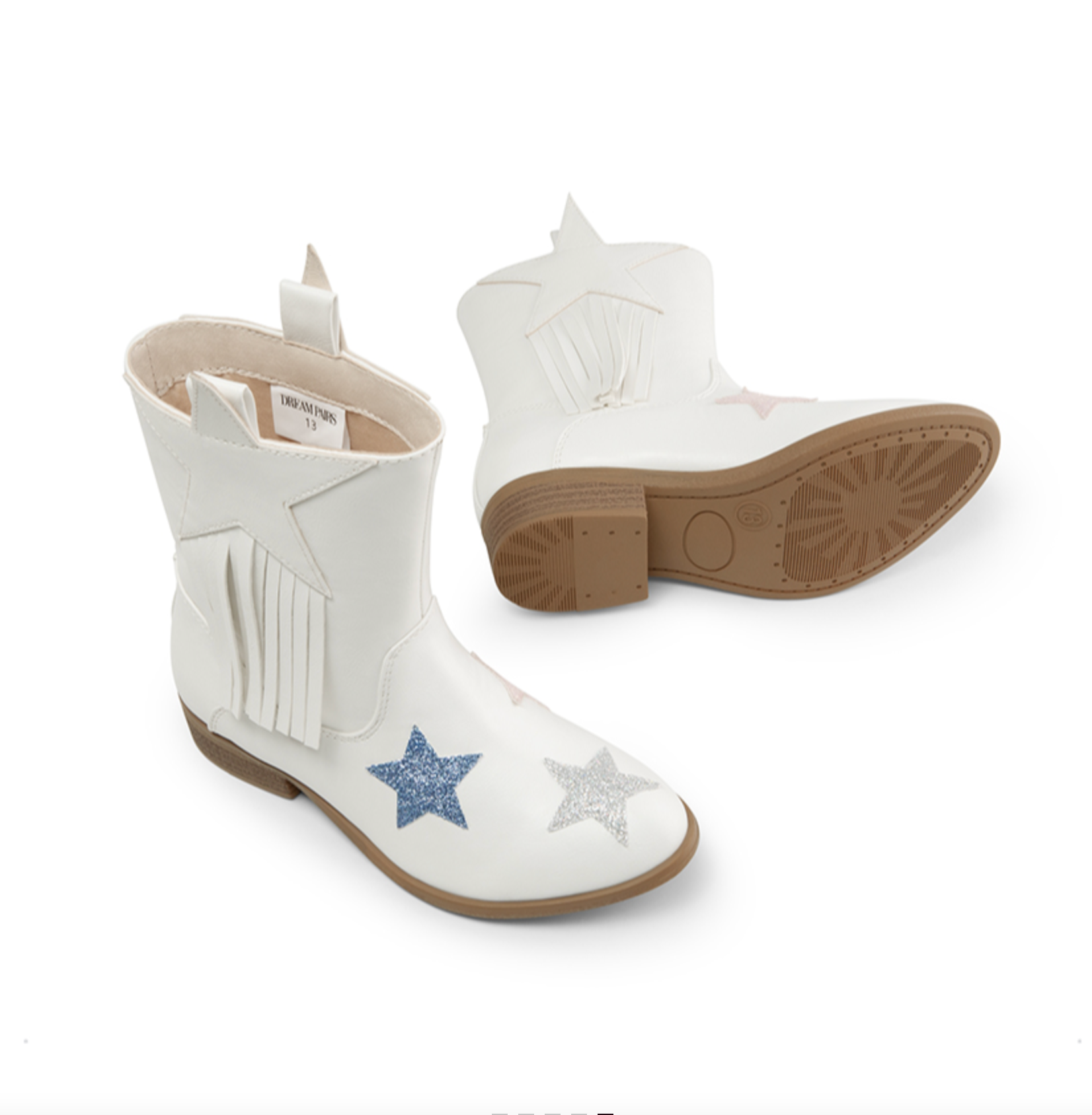 White Star Tassel Cowgirl Boots