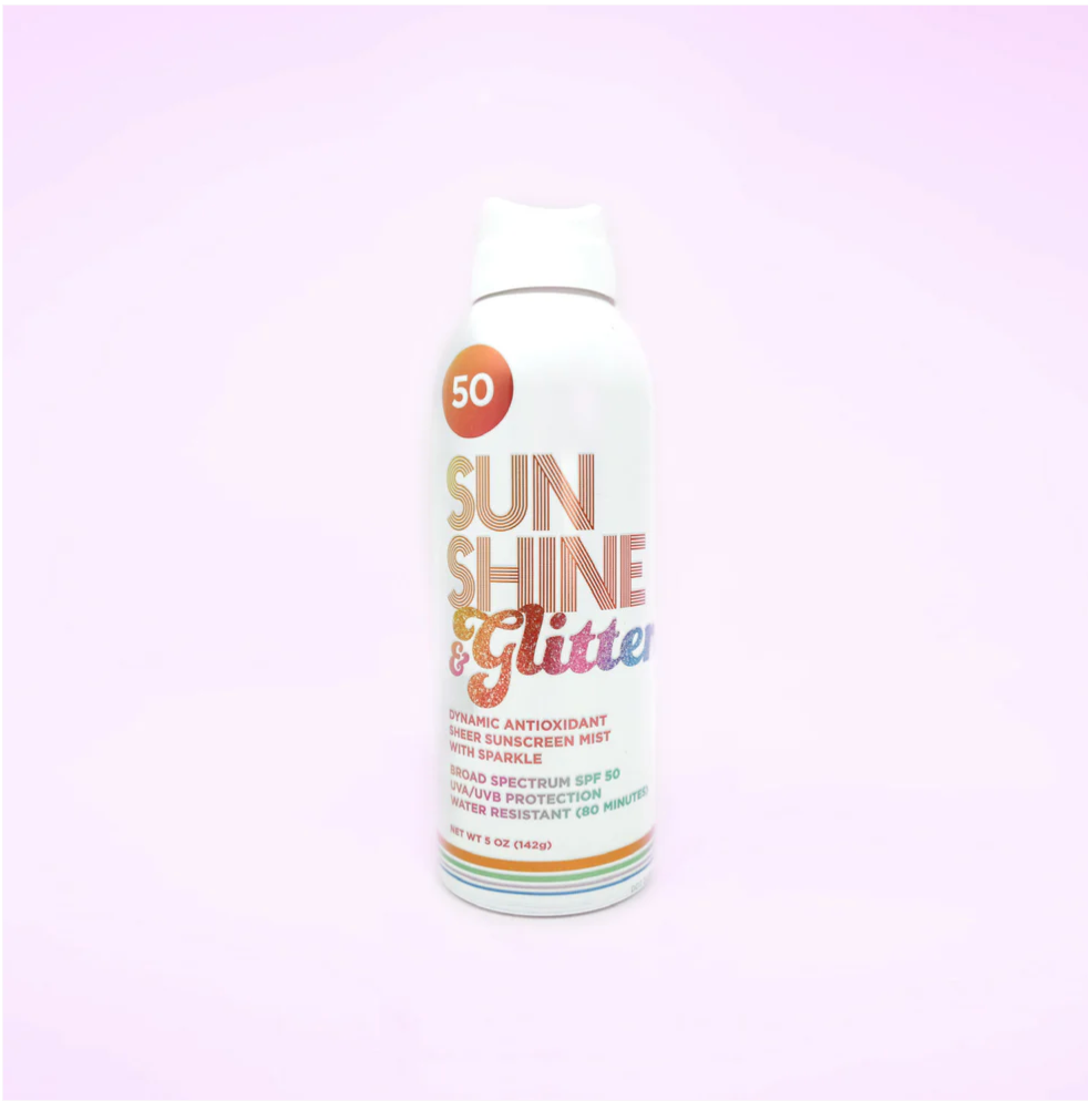 Sunshine & Glitter SPARKLE SHIMMER Sport SPF 50 Mist Sunscreen