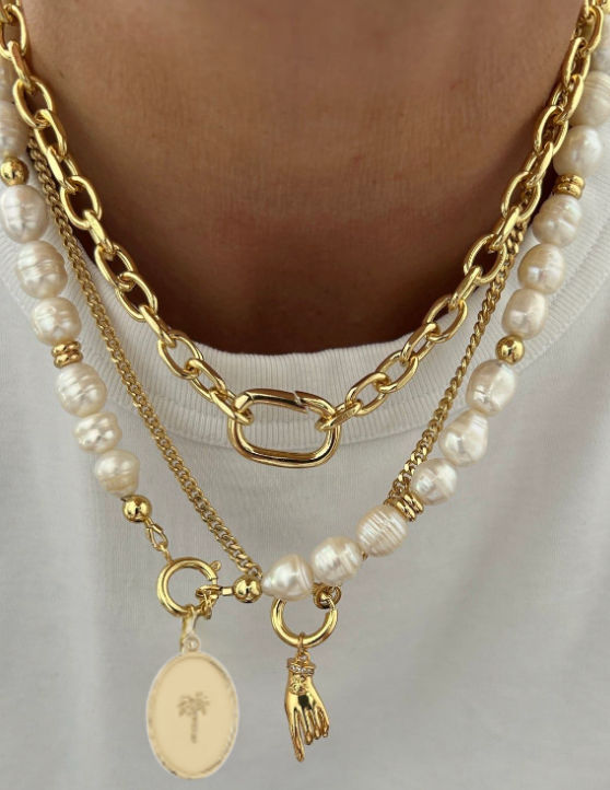 Necklace || Pearl Charm Necklace