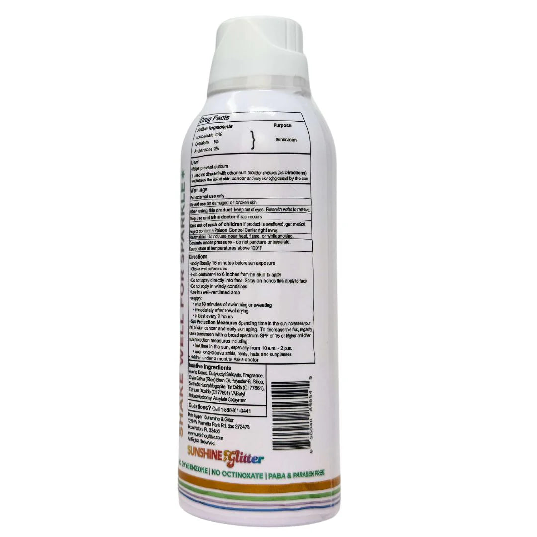 Sunshine & Glitter SPARKLE SHIMMER Sport SPF 50 Mist Sunscreen