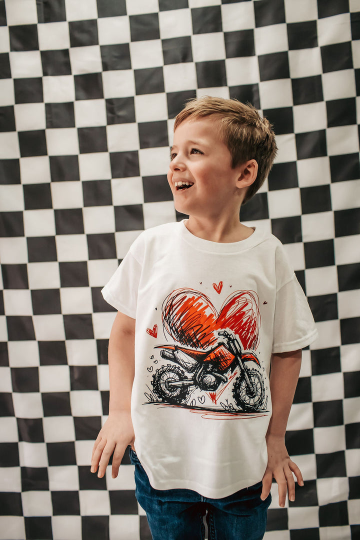 Dirt Bike Valentine Youth T-Shirt