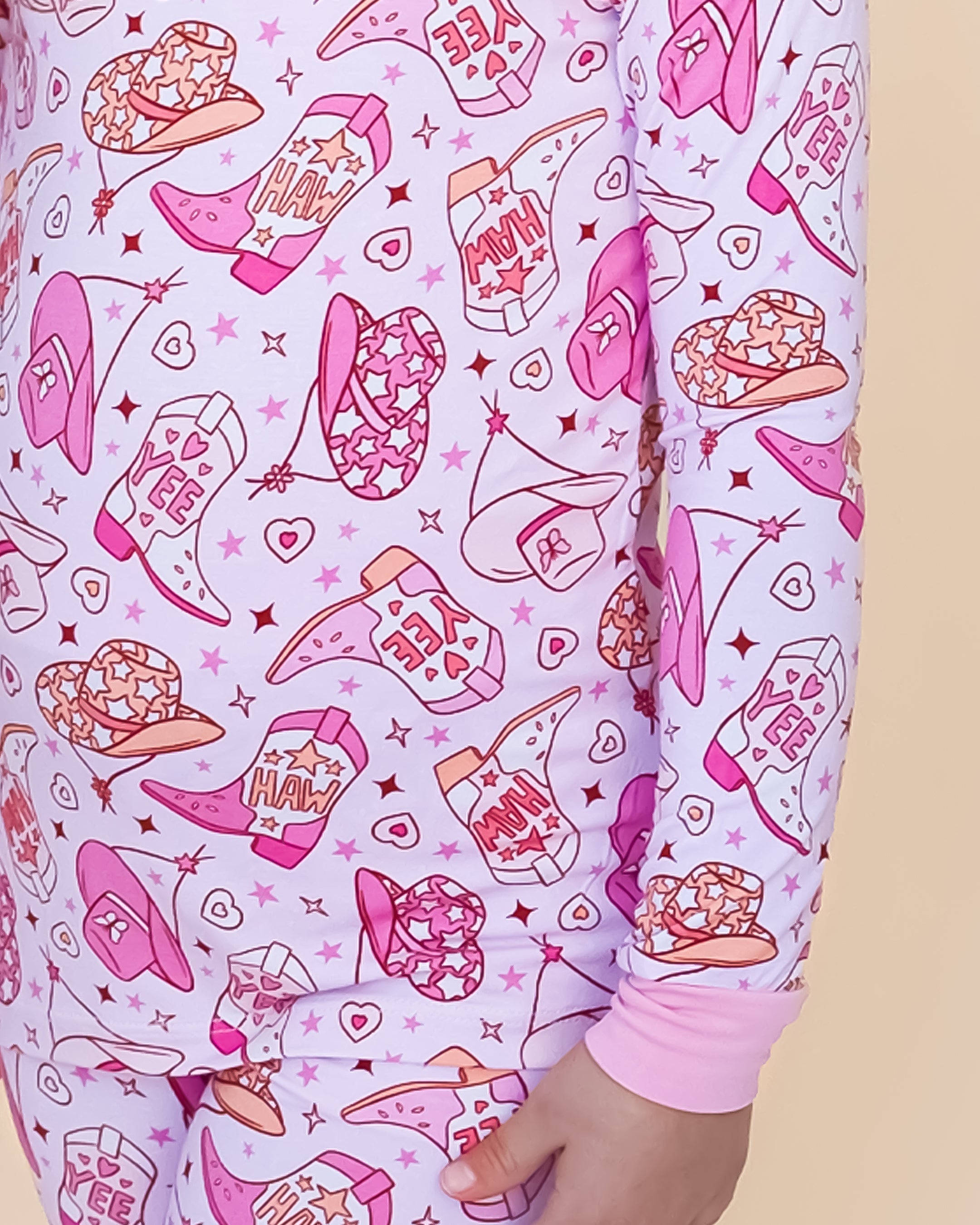 Pajama||Bamboo Two Piece Set Cowgirl Lucky Panda