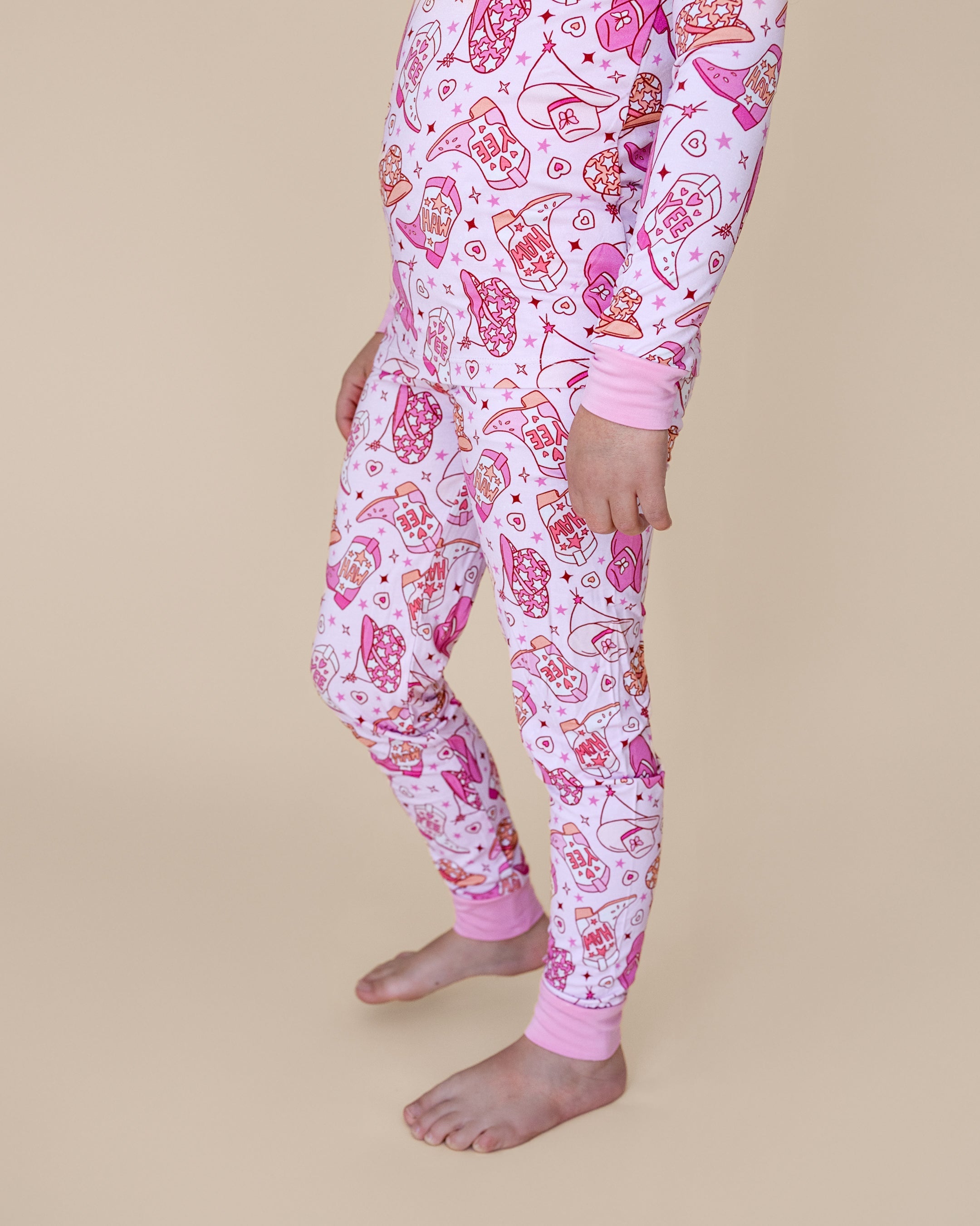 Pajama||Bamboo Two Piece Set Cowgirl Lucky Panda