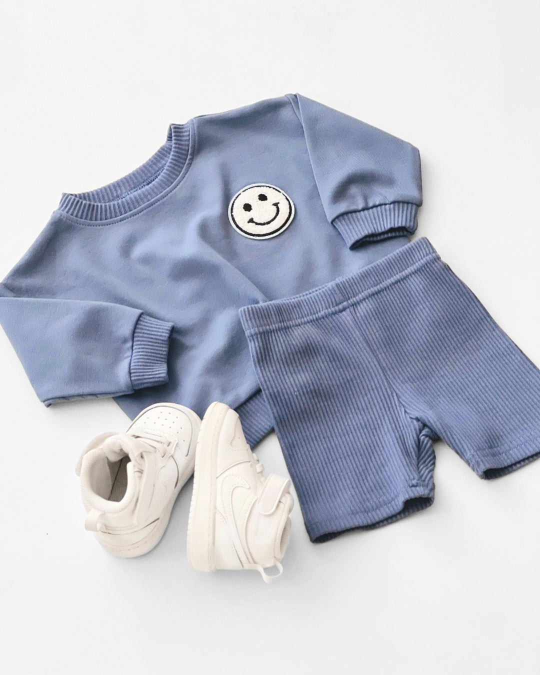 Biker Shorts Set | Blue LUCKY PANDA KIDS