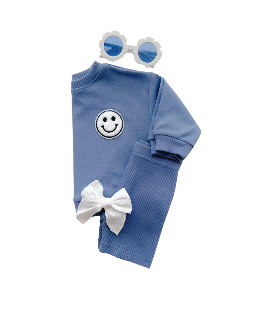 Biker Shorts Set | Blue LUCKY PANDA KIDS