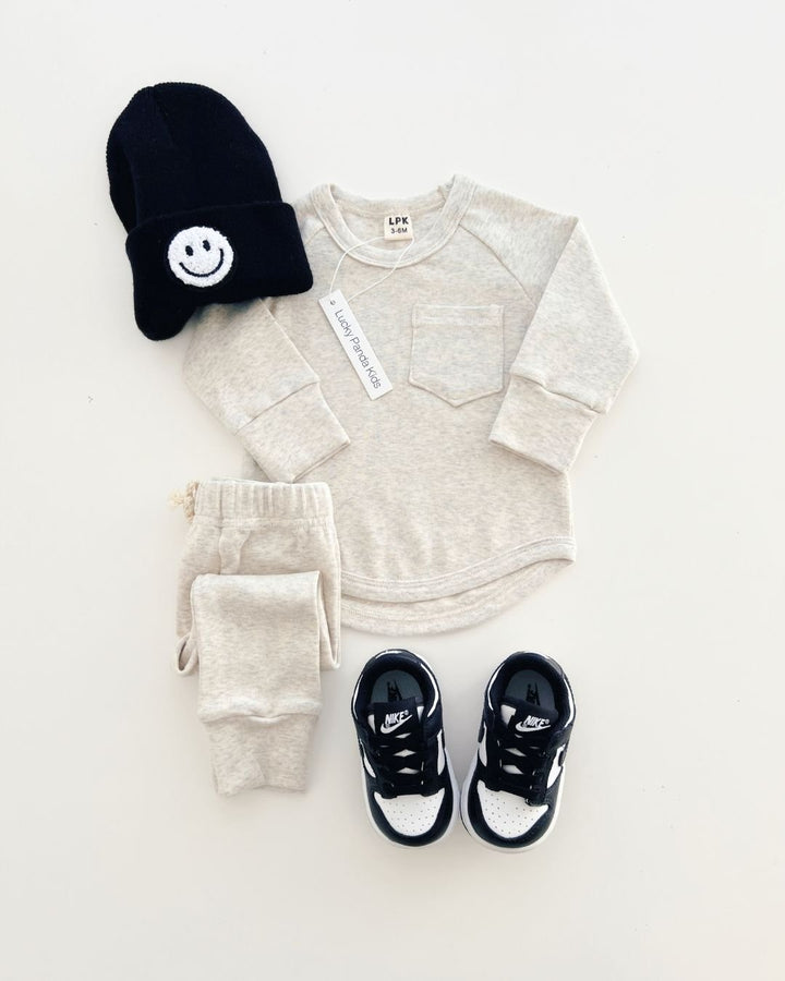 Lounge Set | Oatmeal Lucky Panda Kids